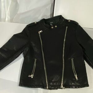 Forever 21 Black Faux Leather Moto Jacket